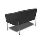 Namoradeira E 2 Poltronas Pé De Ferro Dourado Stella Sintétic