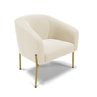 Namoradeira E 2 Poltronas Pé De Ferro Dourado Stella Veludo B