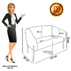 Namoradeira E 2 Poltronas Pé De Ferro Preto Stella Sintético