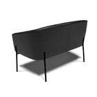 Namoradeira E 2 Poltronas Pé De Ferro Preto Stella Sintético