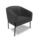 Namoradeira E 2 Poltronas Pé De Ferro Preto Stella Sintético