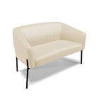 Namoradeira E 2 Poltronas Pé De Ferro Preto Stella Sintético