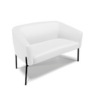 Namoradeira E 2 Poltronas Pé De Ferro Preto Stella Sintético