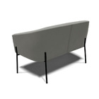 Namoradeira E 2 Poltronas Pé De Ferro Preto Stella Suede Graf