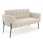 Namoradeira E 2 Poltronas Pé De Ferro Pto Elisa Bouclê D03 -