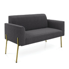 Namoradeira E 2 Poltronas Pé Ferro Dourado Marisa Bouclê D03