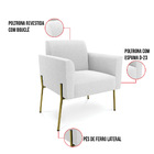 Namoradeira E 2 Poltronas Pé Ferro Dourado Marisa Bouclê D03