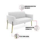 Namoradeira E 2 Poltronas Pé Ferro Dourado Marisa Bouclê D03