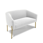 Namoradeira E 2 Poltronas Pé Ferro Dourado Stella Bouclê D03