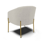 Namoradeira E 2 Poltronas Pé Ferro Dourado Stella Bouclê D03