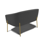 Namoradeira E 2 Poltronas Pé Ferro Dourado Stella Bouclê D03