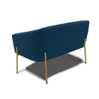 Namoradeira E 2 Poltronas Pé Ferro Dourado Stella Bouclê D03