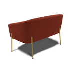 Namoradeira E 2 Poltronas Pé Ferro Dourado Stella Bouclê Terr