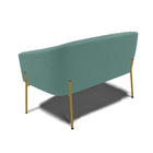 Namoradeira E 2 Poltronas Pé Ferro Dourado Stella Bouclê Vd M