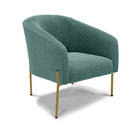 Namoradeira E 2 Poltronas Pé Ferro Dourado Stella Bouclê Vd M