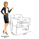 Namoradeira E 2 Poltronas Pé Ferro Preto Marisa Bouclê - Bege