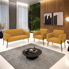 Namoradeira E 2 Poltronas Pé Ferro Preto Marisa Bouclê - Most