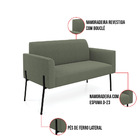 Namoradeira E 2 Poltronas Pé Ferro Preto Marisa Bouclê - Pist