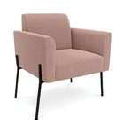 Namoradeira E 2 Poltronas Pé Ferro Preto Marisa Bouclê - Rose