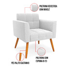 Namoradeira E 2 Poltronas Pé Palito Castanho Elisa Bouclê D03