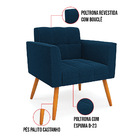 Namoradeira E 2 Poltronas Pé Palito Castanho Elisa Bouclê D03