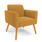 Namoradeira E 2 Poltronas Pé Palito Castanho Marisa Bouclê -