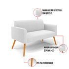 Namoradeira E 2 Poltronas Pé Palito Castanho Marisa Bouclê -