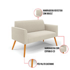 Namoradeira E 2 Poltronas Pé Palito Castanho Marisa Bouclê -