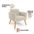 Namoradeira E 2 Poltronas Pé Palito Castanho Marisa Bouclê -