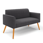 Namoradeira E 2 Poltronas Pé Palito Castanho Marisa Bouclê -