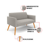 Namoradeira E 2 Poltronas Pé Palito Castanho Marisa Bouclê Ci