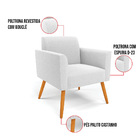 Namoradeira E 2 Poltronas Pé Palito Castanho Marisa Bouclê Of