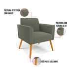 Namoradeira E 2 Poltronas Pé Palito Castanho Marisa Bouclê Pi