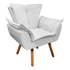 Namoradeira E 2 Poltronas Pé Palito Castanho Opala Corino - B