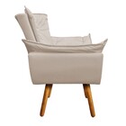 Namoradeira E 2 Poltronas Pé Palito Castanho Opala Corino - B