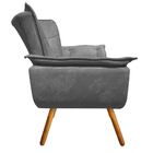 Namoradeira E 2 Poltronas Pé Palito Castanho Opala Suede Graf