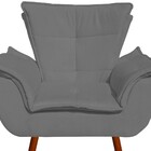 Namoradeira E 2 Poltronas Pé Palito Castanho Opala Suede Graf