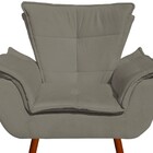 Namoradeira E 2 Poltronas Pé Palito Castanho Opala Suede Marr