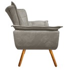 Namoradeira E 2 Poltronas Pé Palito Castanho Opala Suede Marr