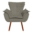 Namoradeira E 2 Poltronas Pé Palito Castanho Opala Suede Marr