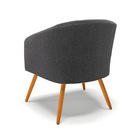 Namoradeira E 2 Poltronas Pé Palito Castanho Stella Bouclê D0