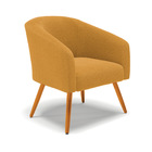 Namoradeira E 2 Poltronas Pé Palito Castanho Stella Bouclê D0