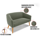 Namoradeira E 2 Poltronas Pé Palito Castanho Stella Bouclê D0