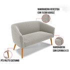 Namoradeira E 2 Poltronas Pé Palito Castanho Stella Bouclê D0