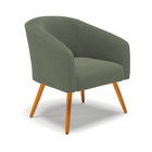 Namoradeira E 2 Poltronas Pé Palito Castanho Stella Bouclê Ve