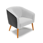 Namoradeira E 2 Poltronas Pé Palito Castanho Stella Preto/lin