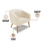 Namoradeira E 2 Poltronas Pé Palito Castanho Stella Sintético