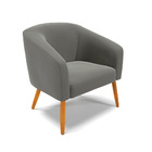 Namoradeira E 2 Poltronas Pé Palito Castanho Stella Suede D03