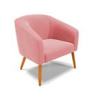 Namoradeira E 2 Poltronas Pé Palito Castanho Stella Suede D03