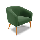 Namoradeira E 2 Poltronas Pé Palito Castanho Stella Suede Ver